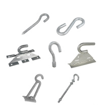 High quality cable accessories hook bolt with nut hot dip galvanized steel hook